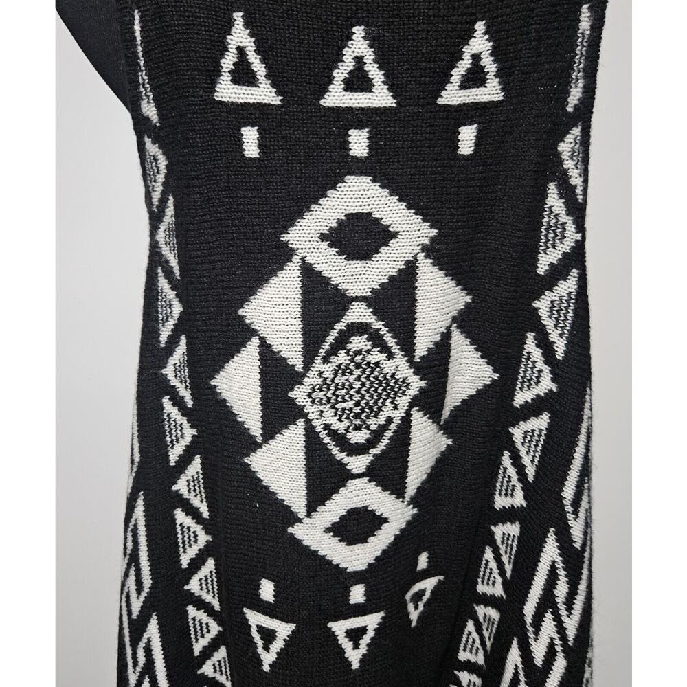 Pina Rossi Womens Small Flowy Open Front Vest Cardigan Western Fringe Boho Aztec - Picture 5 of 11